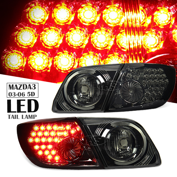 03-06 Mazda3 5D LED Taillights Lamps